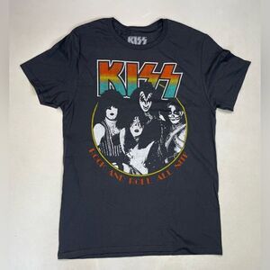 KISS Rock And Roll All Nite Graphic T-shirt Women Medium Short Sleeve Music